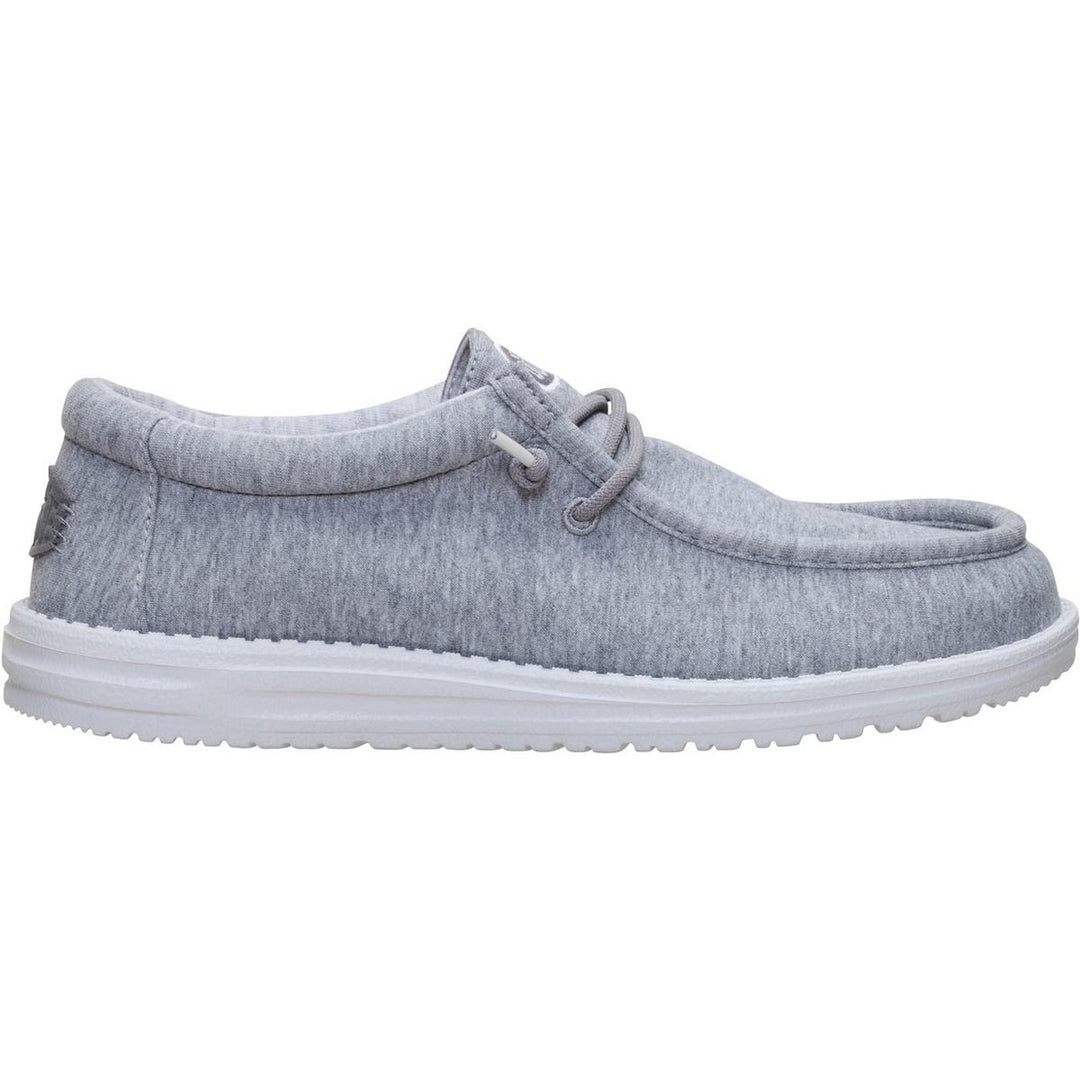 HEYDUDE Wally Stretch Jersey Slip on Shoe Grey