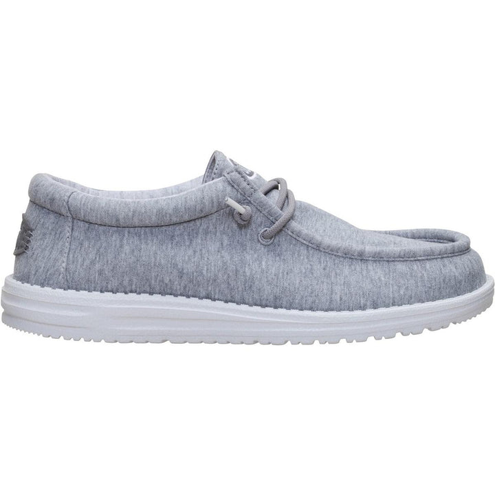 HEYDUDE Wally Stretch Jersey Slip on Shoe Grey