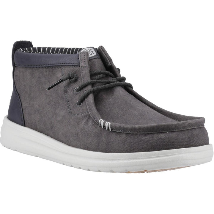 HEYDUDE Wally Mid GripR Boots Black Oyster/Black