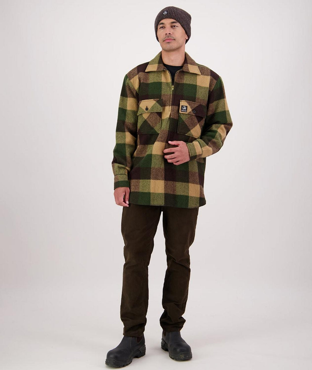 Swanndri Men's Ranger Wool Bushshirt with Zip-up Front