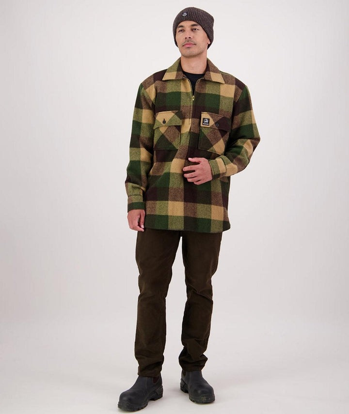 Swanndri Men's Ranger Wool Bushshirt with Zip-up Front