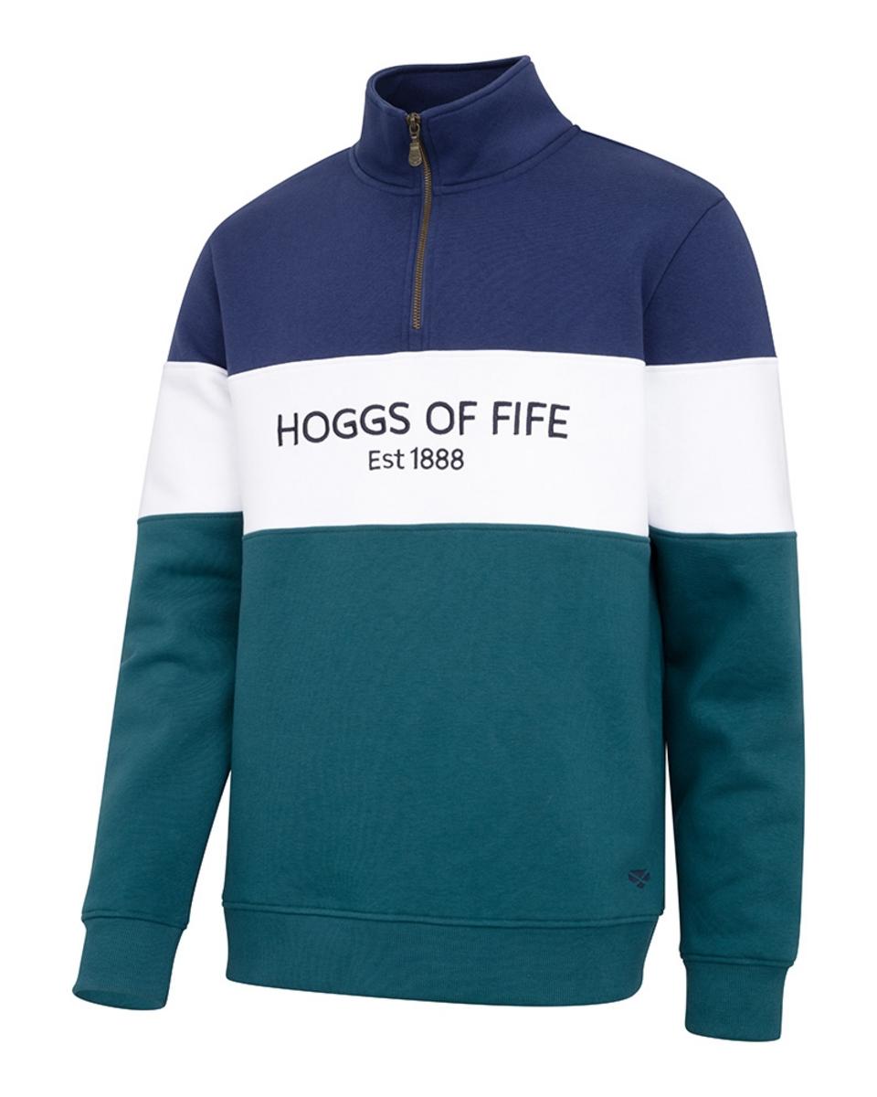 Hoggs of Fife Dumfries 1888 Gents 1/4 Zip Sweatshirt Nordic