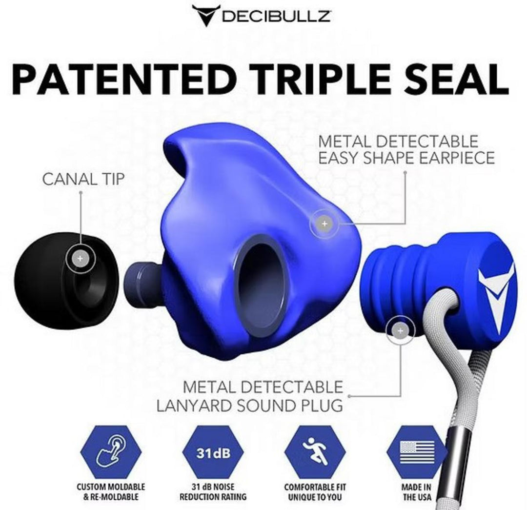 Decibullz Custom Molded Metal Detectable Earplugs