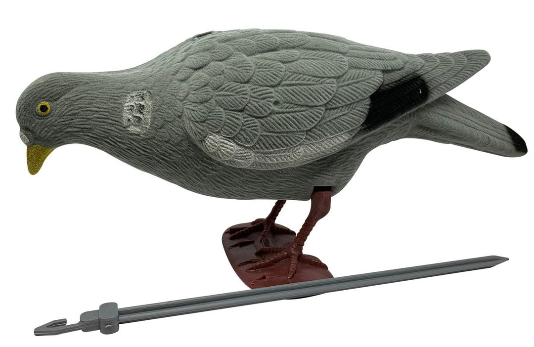 BushWear Flocked Woodpigeon Decoy, Head Down Feeding