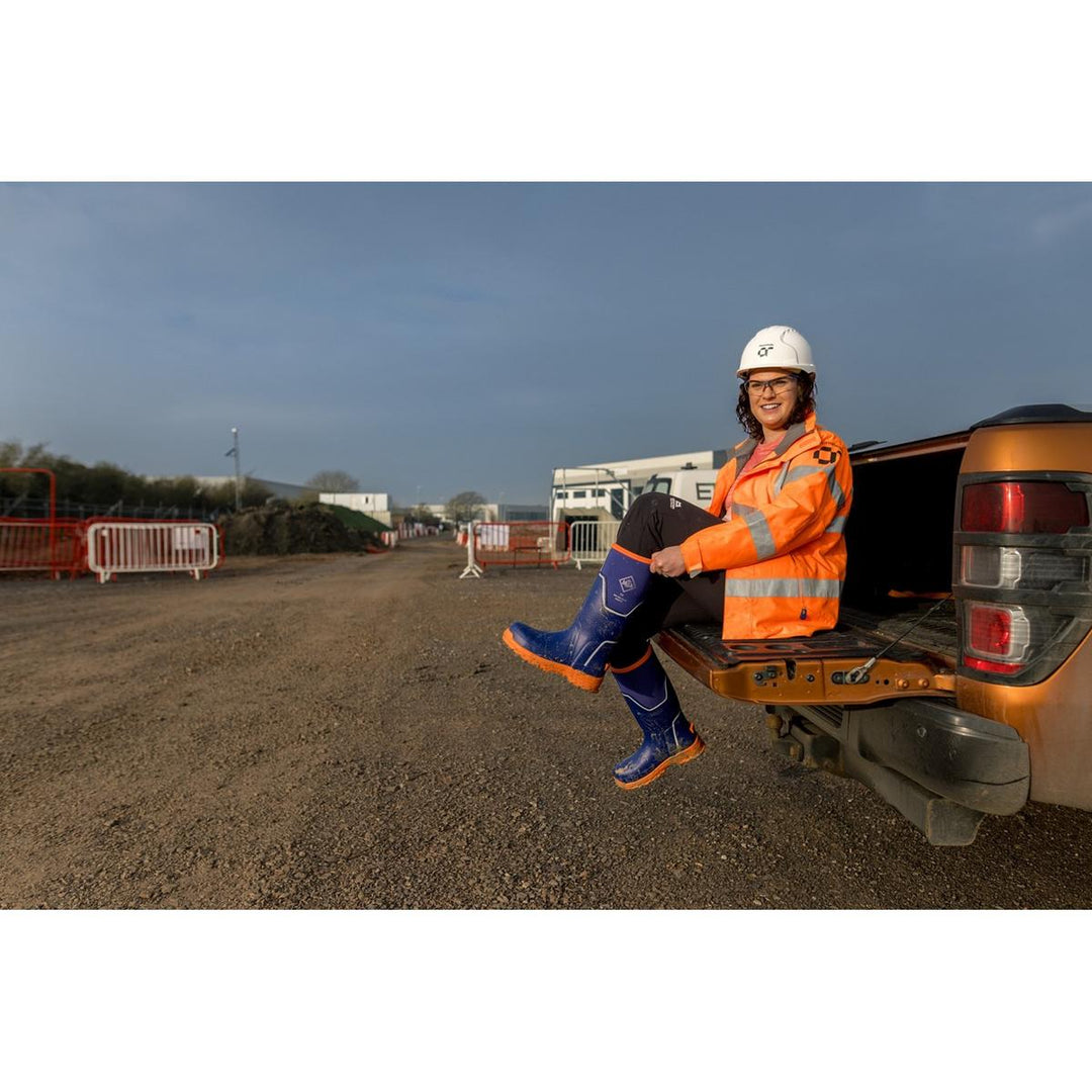 Muck Boots Grit S5 Safety Wellington Blue/Orange