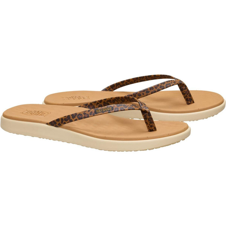 HEYDUDE Maui Breeze Flip Tan Leopard