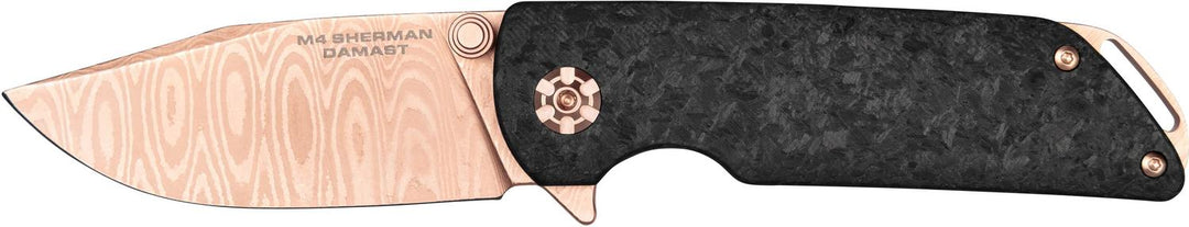 Böker M4 Sherman Damast Rose Gold Folding Knife