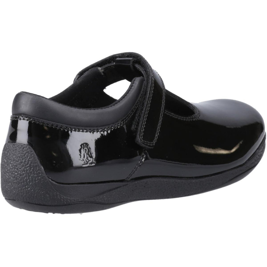 Hush Puppies Caitlin T-Bar Patent Jnr Black