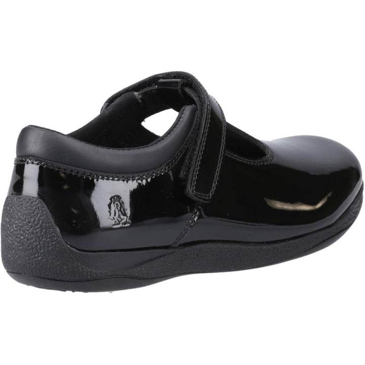 Hush Puppies Caitlin T-Bar Patent Jnr Black