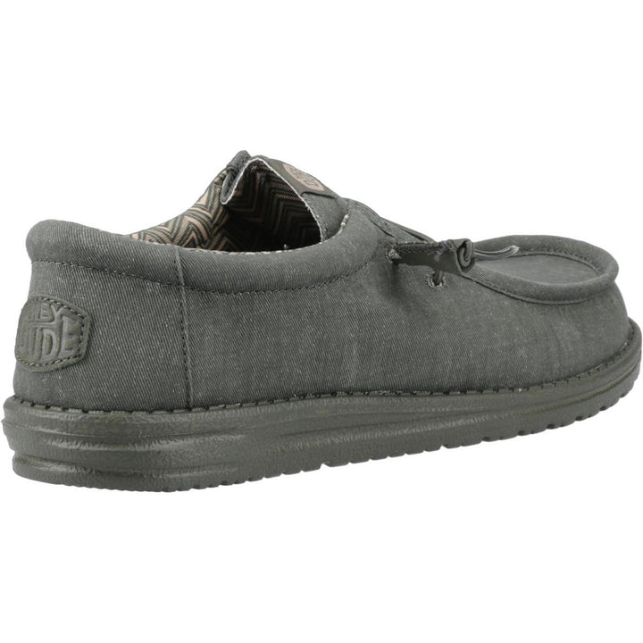 HEYDUDE Wally Stretch Canvas Shoes Deep Green