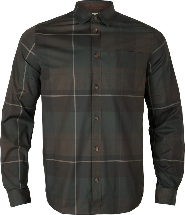 Harkila Akse L/S Shirt Shadow brown check