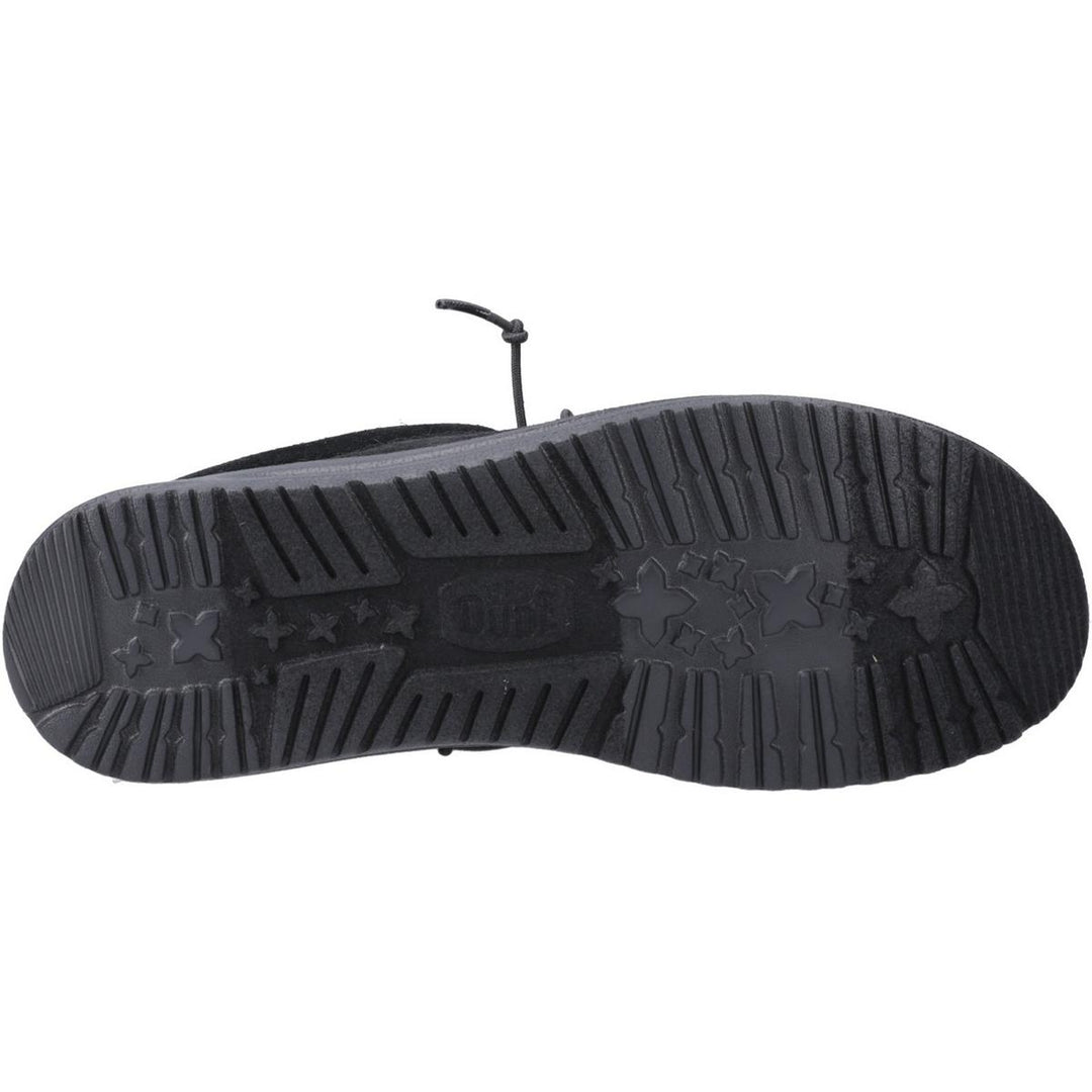 HEYDUDE Wally Suede Shoes Black