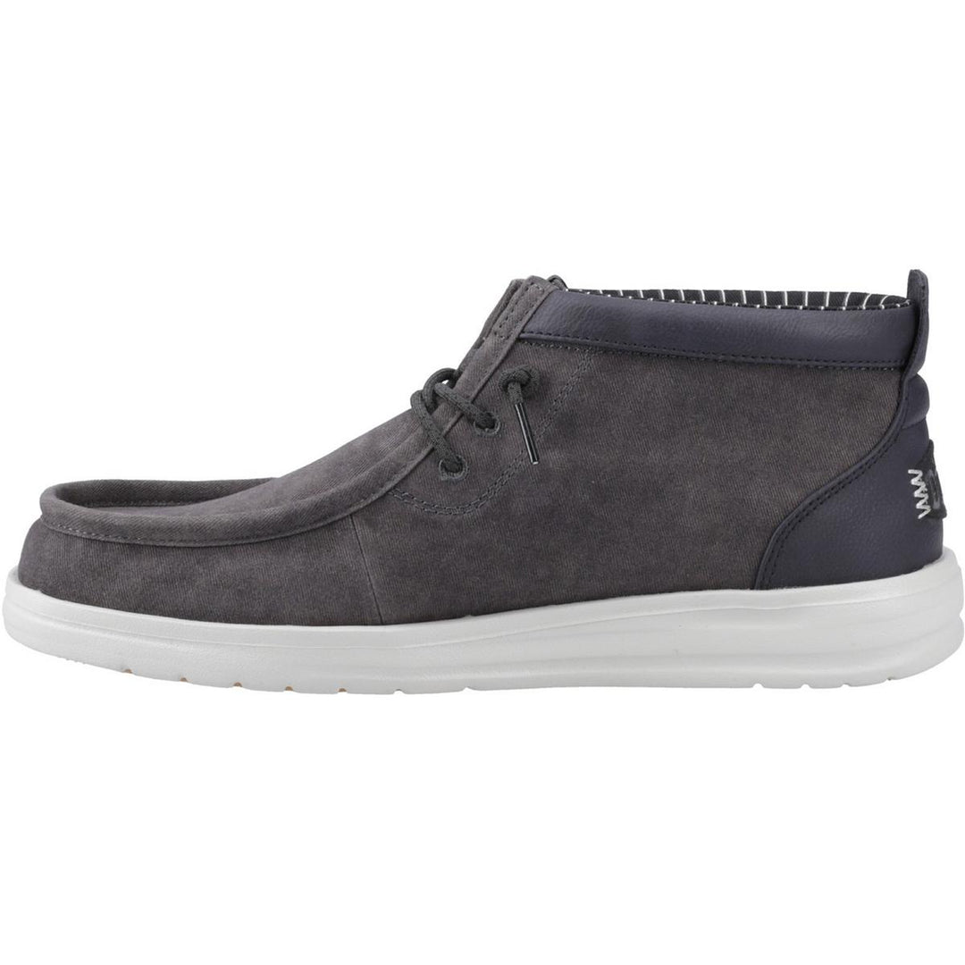HEYDUDE Wally Mid GripR Boots Black Oyster/Black