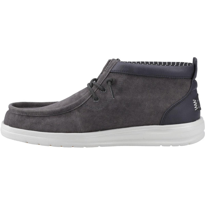 HEYDUDE Wally Mid GripR Boots Black Oyster/Black