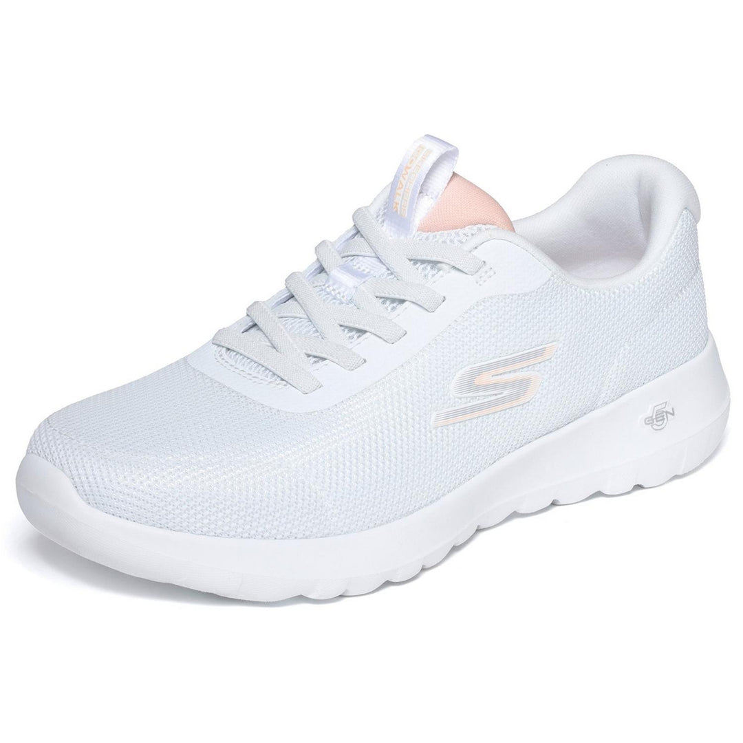 GO WALK JOY RINA White Textile/Coral Trim