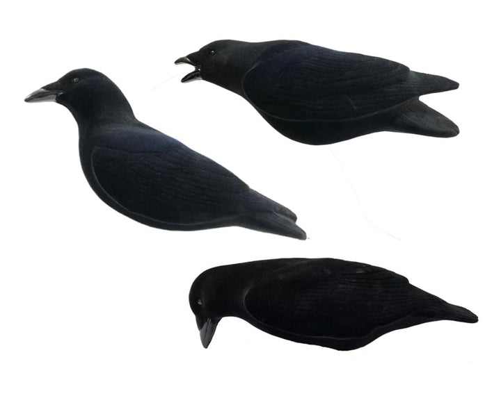 Final Approach FA-194002 Last Pass Fully Flocked Crow Decoys - 3 Pack