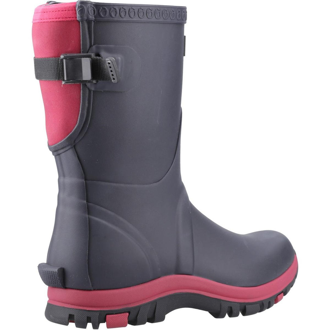 Cotswold Realm Adjustable Short Wellington Boot Navy/Pink