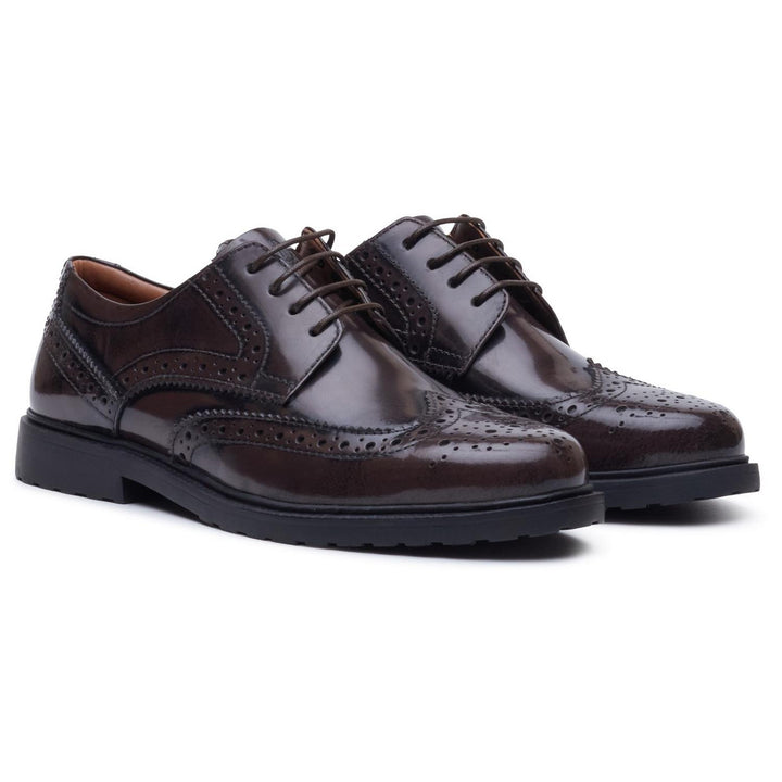 Verity Hi-Shine Brogue Chocolate
