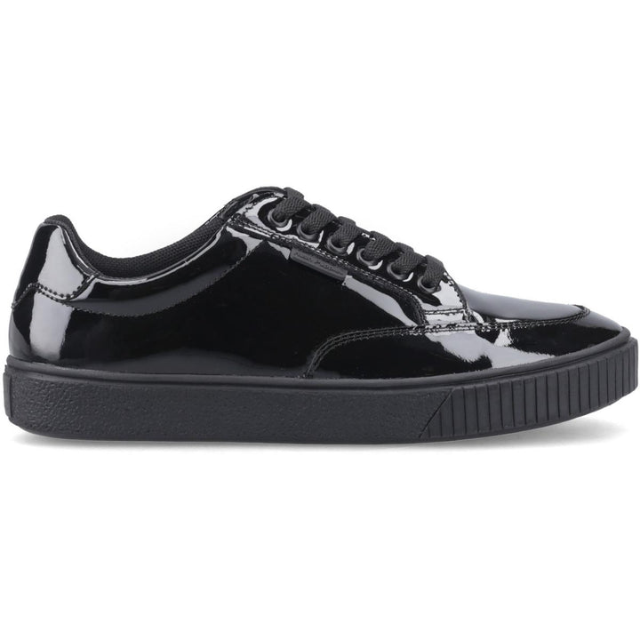 Hush Puppies EVELYN LACE TRAINER SNR Black Patent – view 5