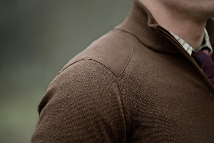 Pine Half Zip Sweater Dark Brown – view 6
