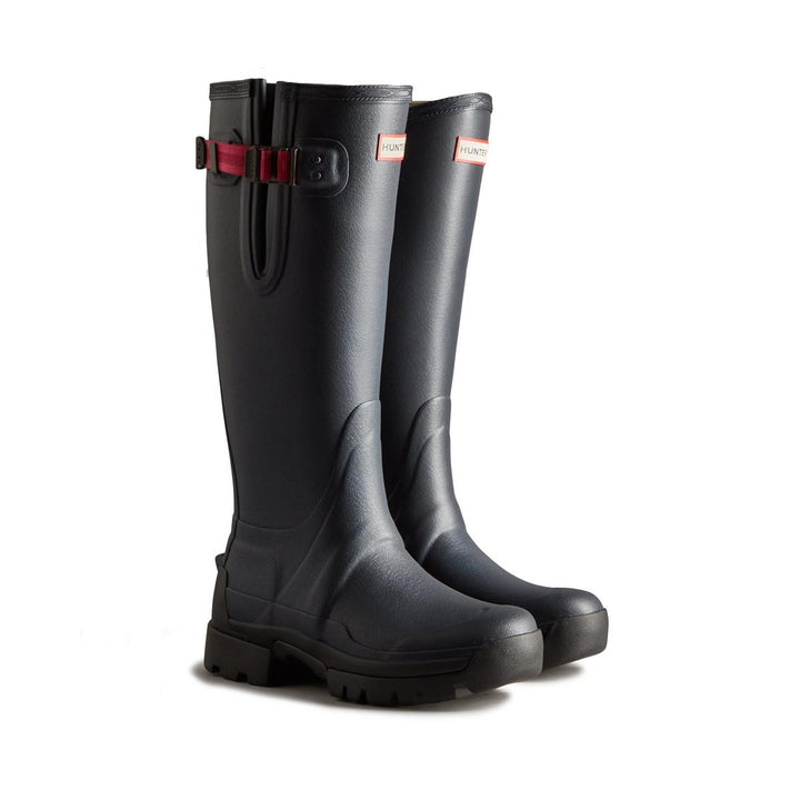 Hunter Balmoral Adjustable Neoprene Lined Wellington Navy/Peppercorn