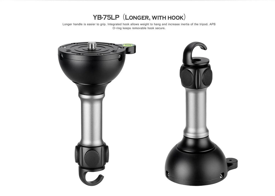 Leofoto YB-75LP Long-Handle Levelling Base for 75mm Bowl