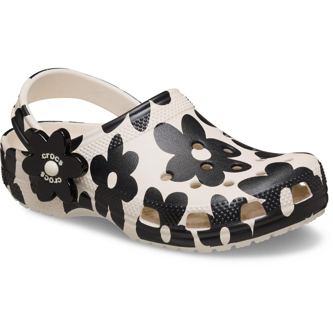 Classic Pop Petals Clog Kid Summit White/Black