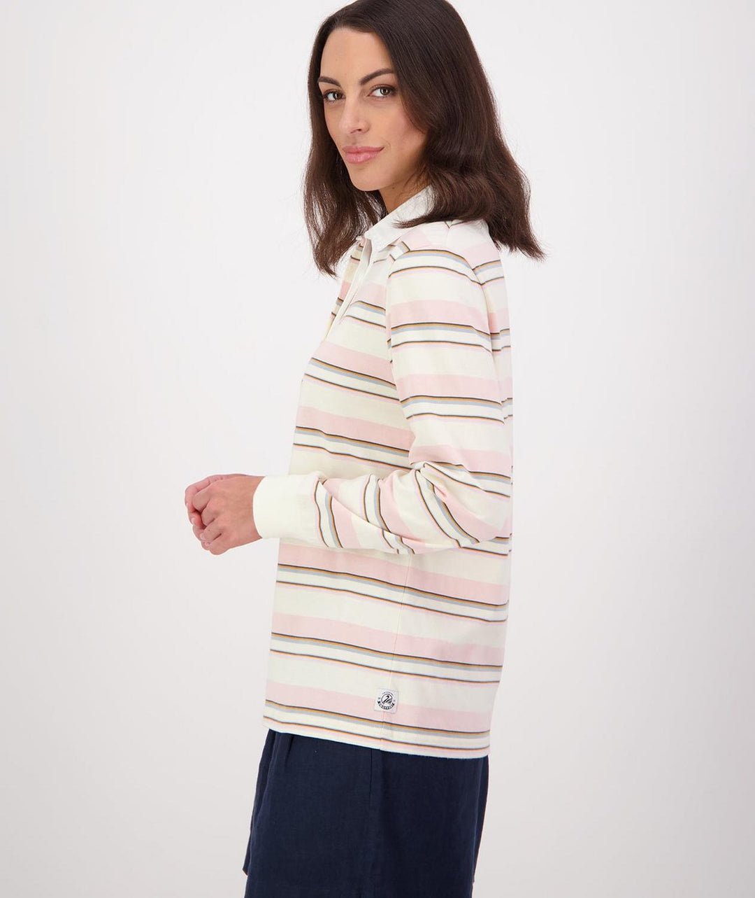 Swanndri Women's Massey Striped Long Sleeve Rugby Top