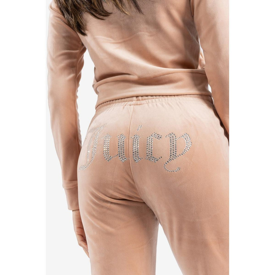 Juicy Couture Velour Track Pant Cafe Au Lait