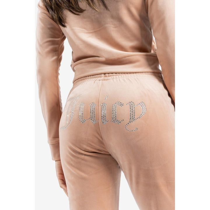 Juicy Couture Velour Track Pant Cafe Au Lait