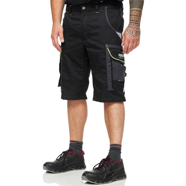 Puma Workwear Precision X Work Shorts Black/Neon