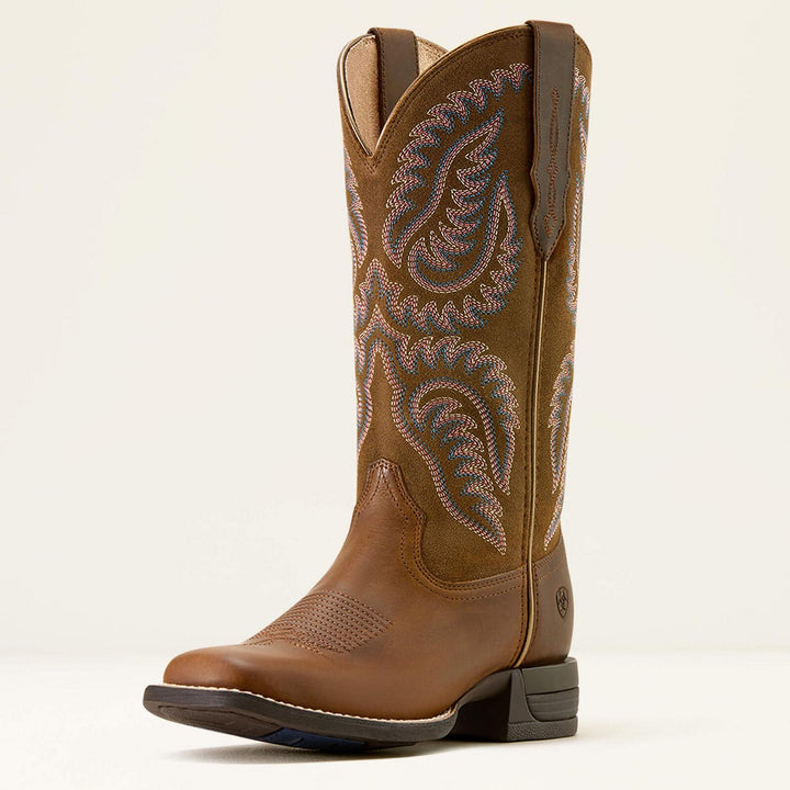 Ariat Ladies Cattle Caite Wide Square Toe Western Boot