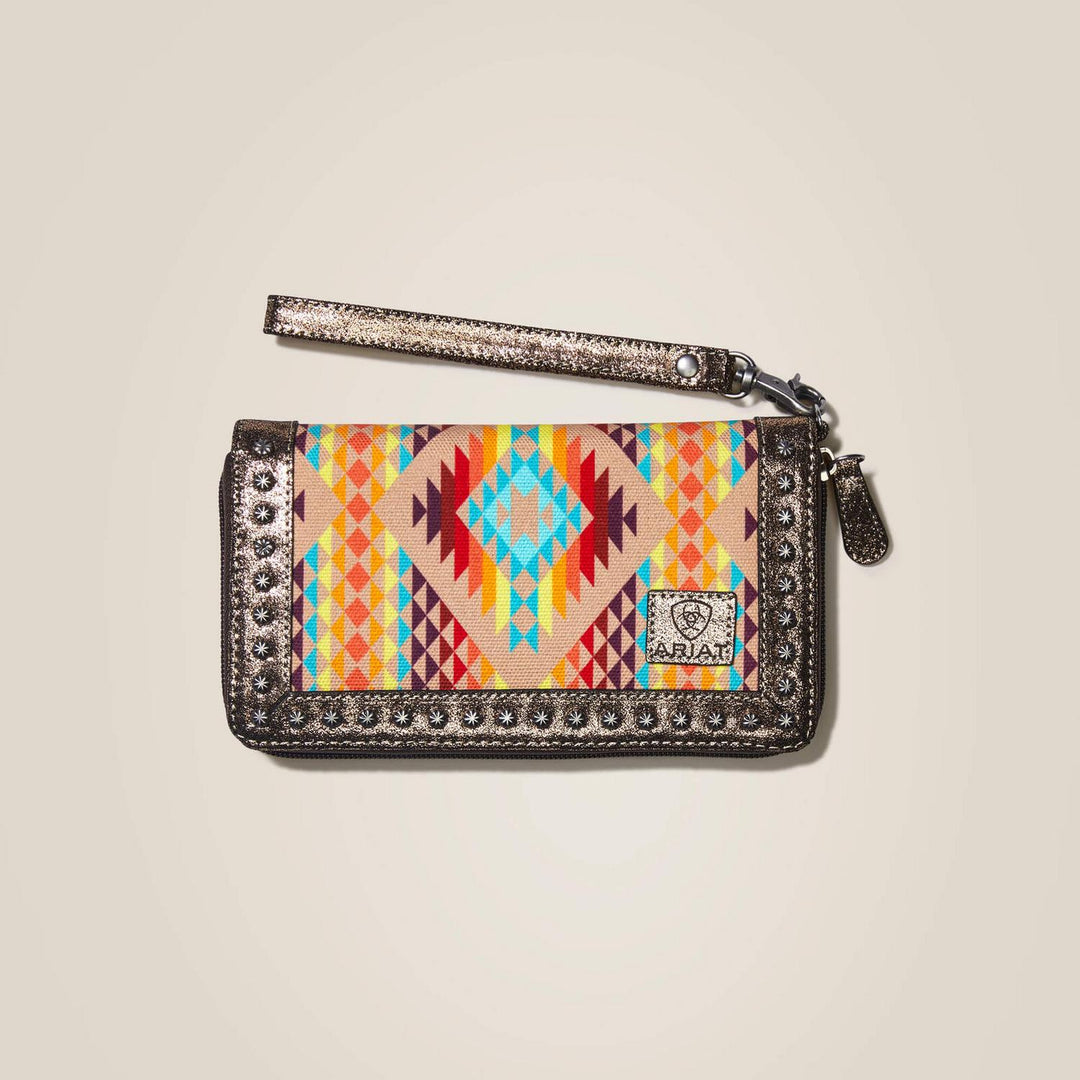 Ariat M F Cruiser Clutch Wallet Diamond Stripe