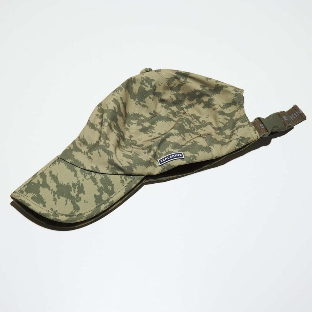 Sealskinz Salle Waterproof Men's Skinz Print Foldable Peak Cap Olive Men's HAT