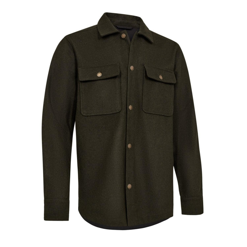 Deerhunter Tatra Overshirt Loden Wood Wool Blend Shirt – view 2
