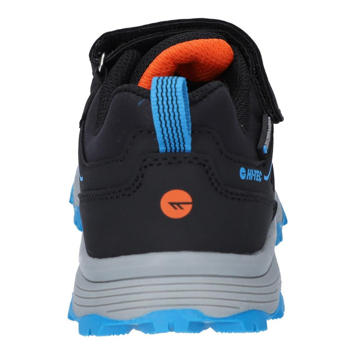 Hi-Tec SCRAPPY LOW WP JR Trail Shoe Black/Blue Danube/Flame