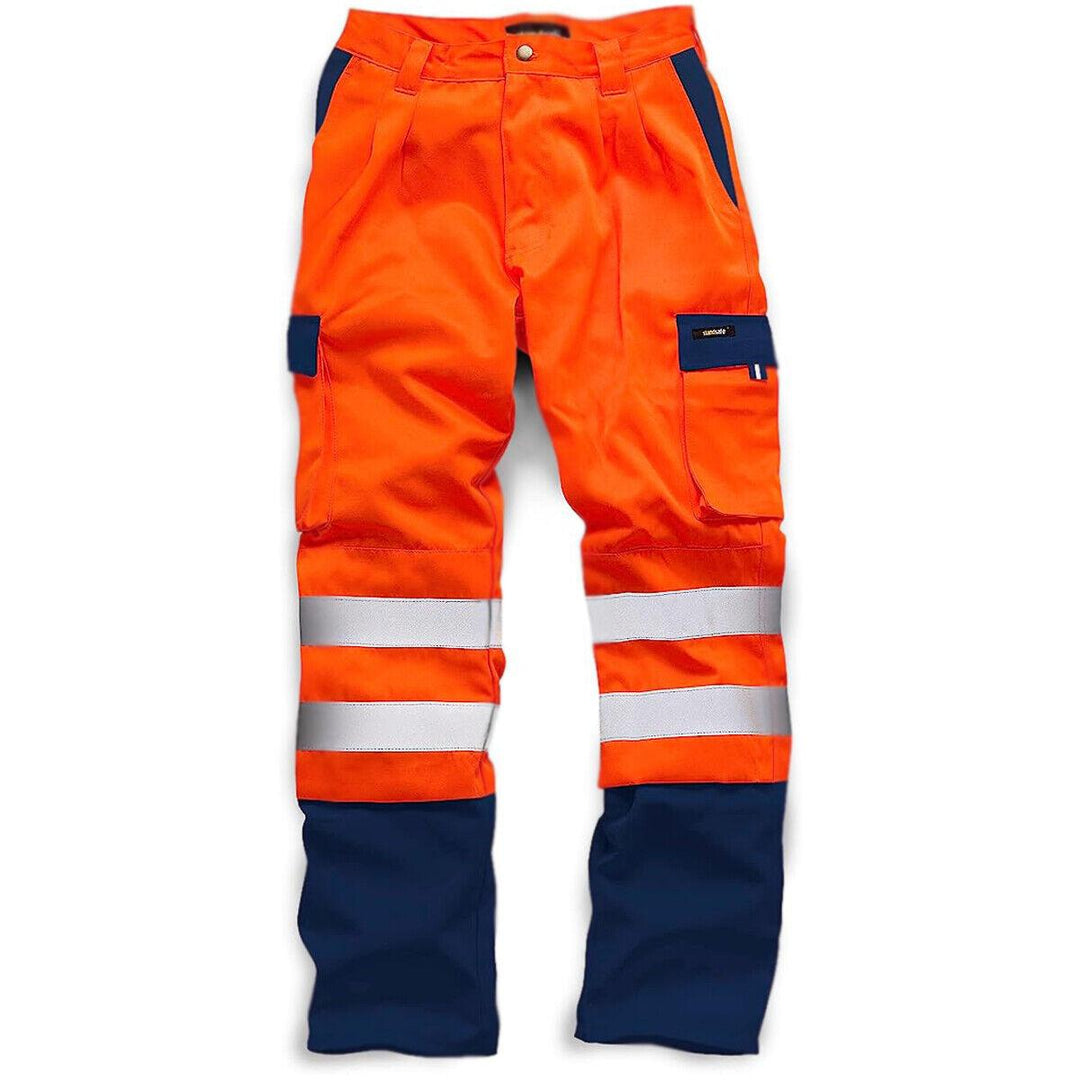 Durus Workwear Mens Hi Vis Polycotton Safety Work Trousers - HV039