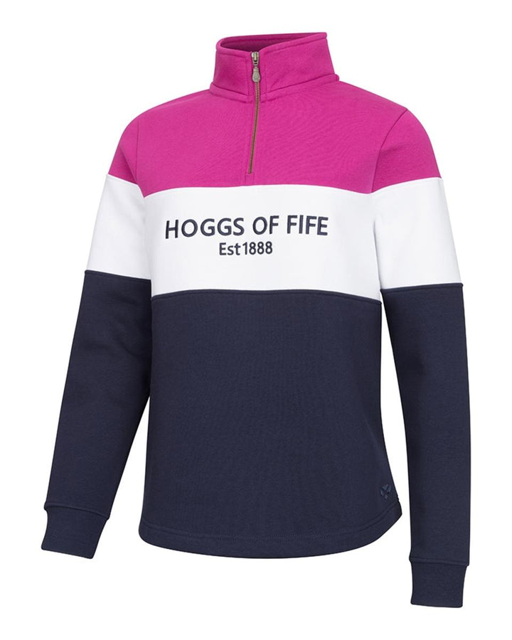 Hoggs of Fife Dumfries 1888 Ladies 1/4 Zip Sweatshirt - Berr