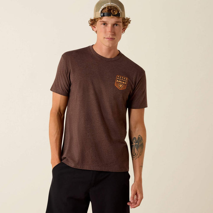 Ariat Mens Ariat Stripe Patriotic Badge T-Shirt – view 2