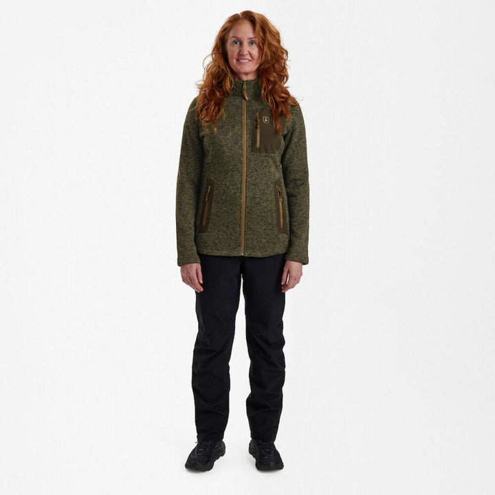 Deerhunter Lady Sarek Knitted Jacket - Olive Night melange