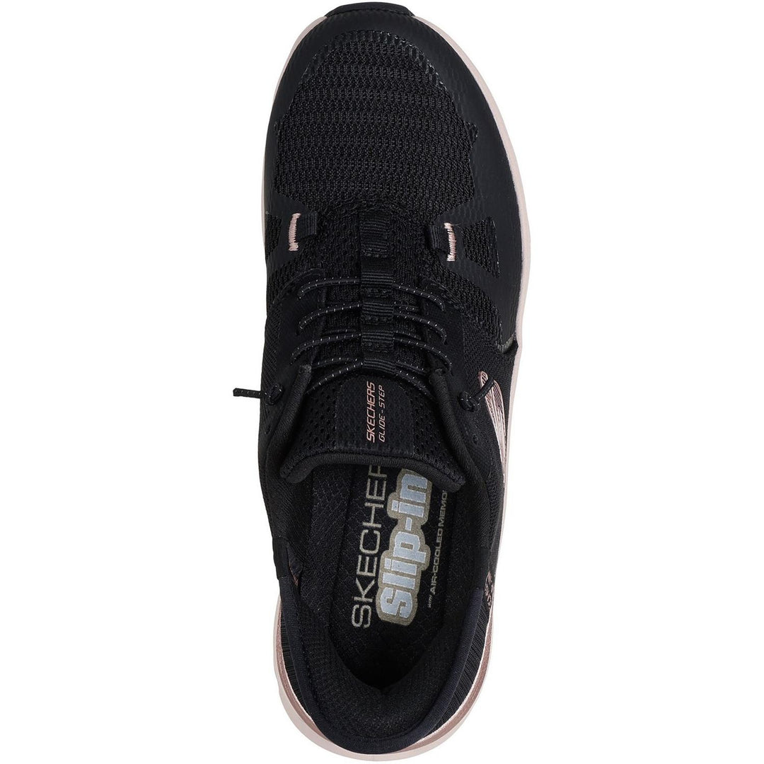 GLIDE-STEP PRO RADIANT STRIDE Black Mesh/Rose Gold Trim