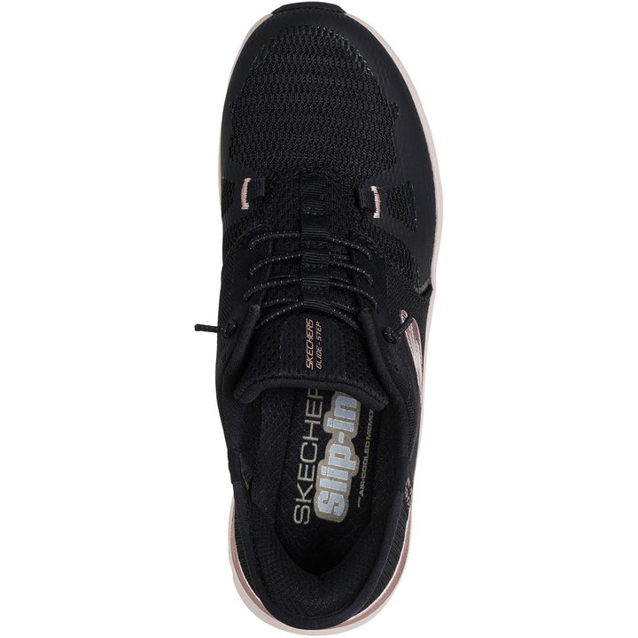 GLIDE-STEP PRO RADIANT STRIDE Black Mesh/Rose Gold Trim