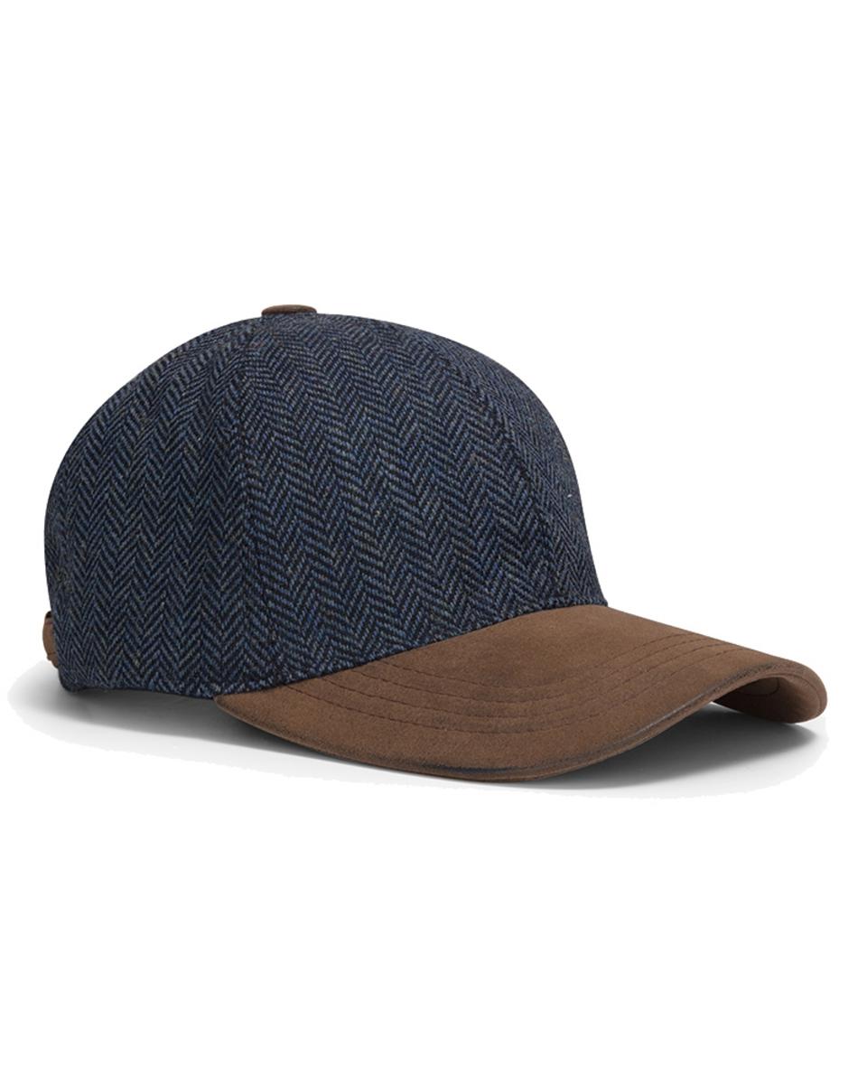 Hoggs of Fife Hoggs Herringbone Tweed Baseball Cap