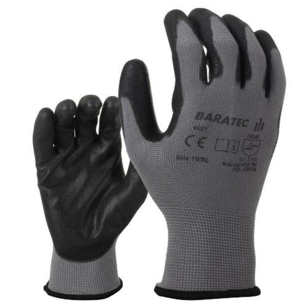 BARATEC 12 x Baratec Protective Nitrile Coated Grip Glove wi