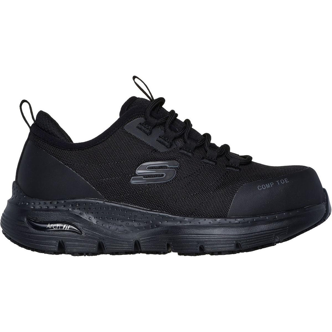Skechers Workwear Arch Fit SR Ebinal Safety Trainers Black