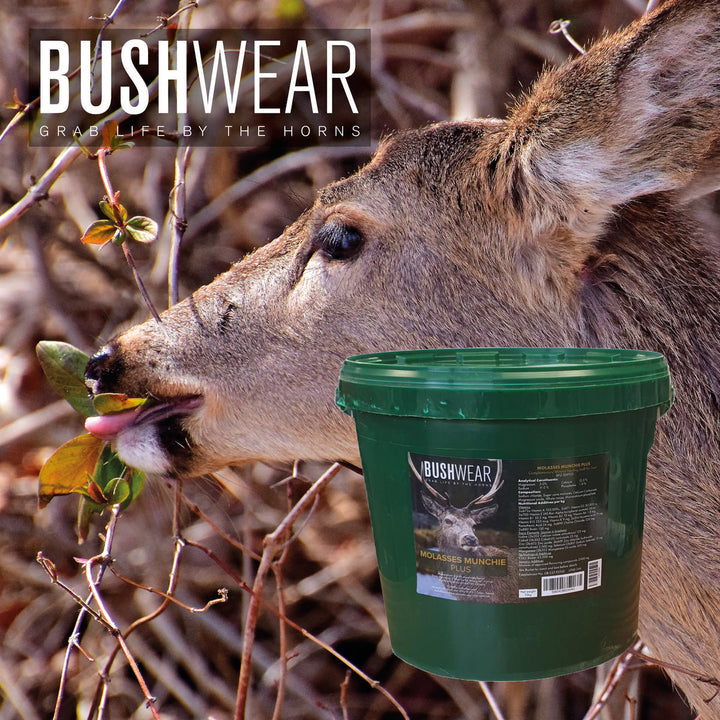 BushWear Molasses Munchies Plus Bucket 15kg For Deer