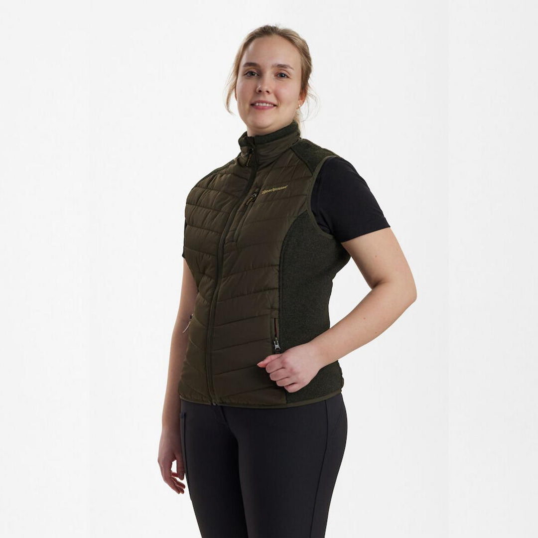 Deerhunter Lady Caroline Padded Waistcoat with knit Timber