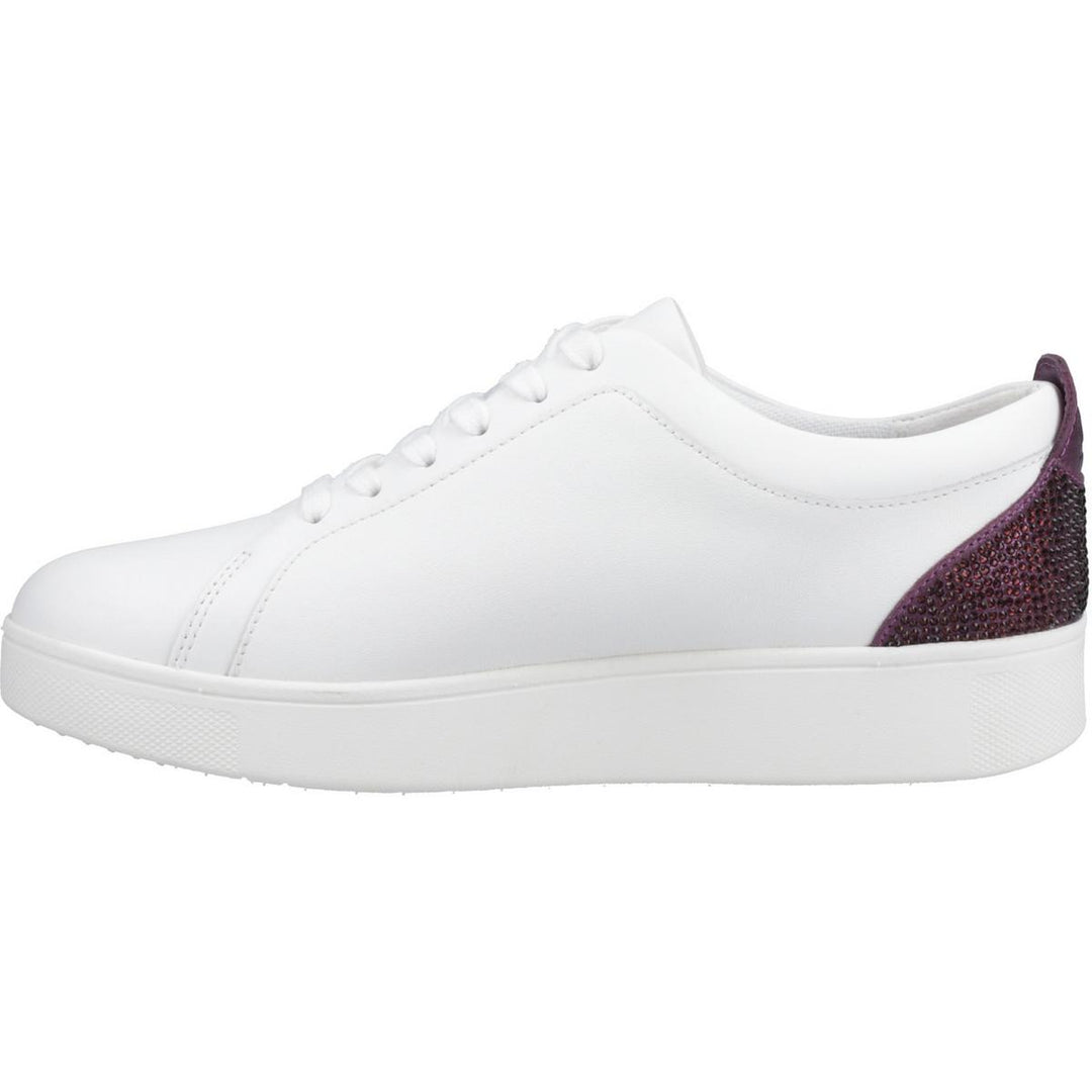 Fitflop Rally Crystal-Backtab Sneakers Urban White/Mauve Wine