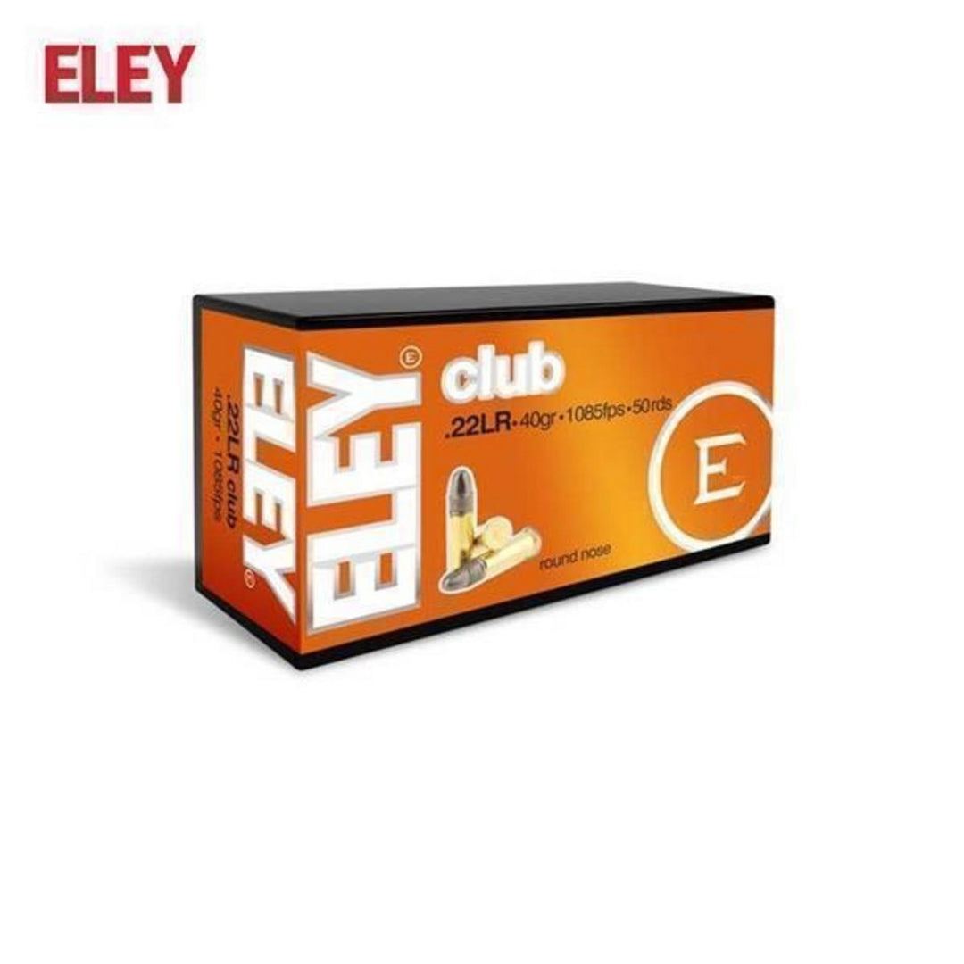Eley Club .22LR 40gr Round Nose Rimfire Ammunition, 100 Rounds