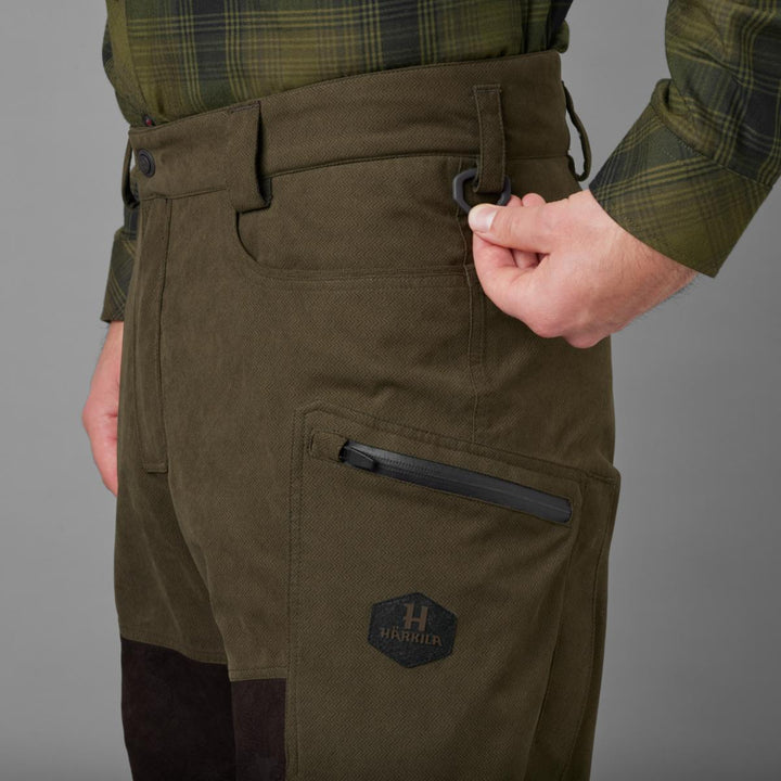 Harkila Driven Hunt HWS leather trousers - Willow green/Shad